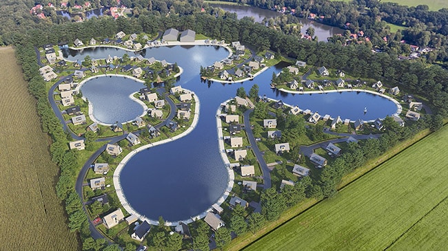 Drentse Lagune - Luchtfoto recreatiepark